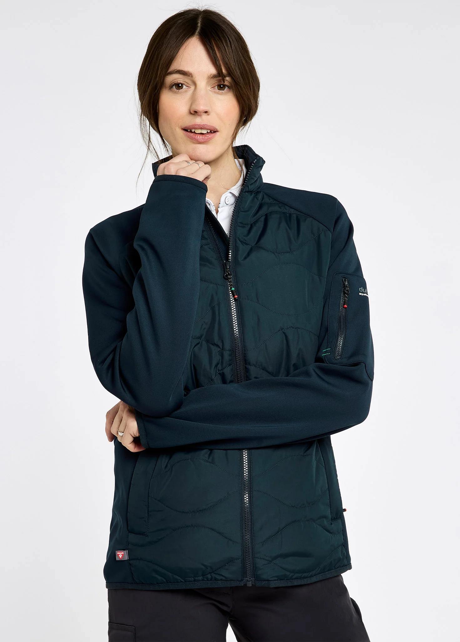Atlantica Ladies Hybrid Jacket - Navy - Image 3