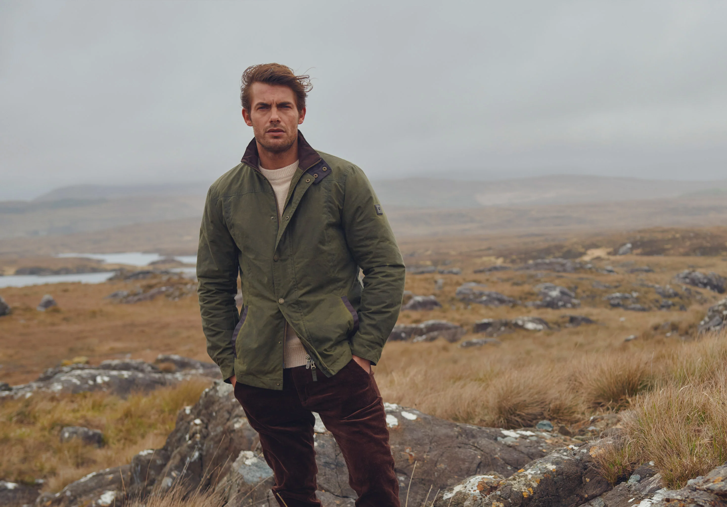 Carrickfergus Men's Wax Jacket - Fennel - Image 3