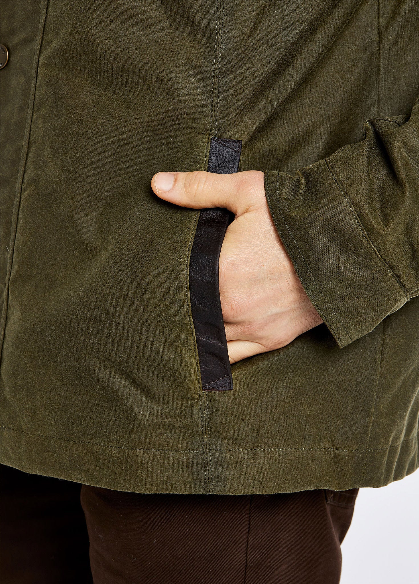 Carrickfergus Men's Wax Jacket - Fennel - Image 8