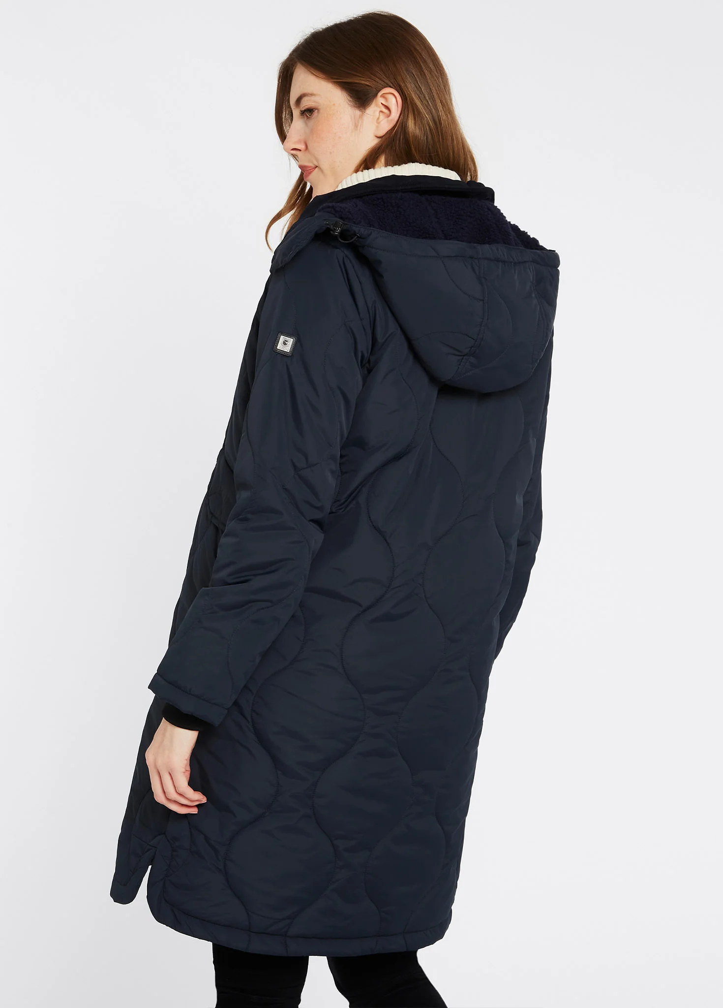 Corbett Ladies Quilted Coat - Navy - Image 4