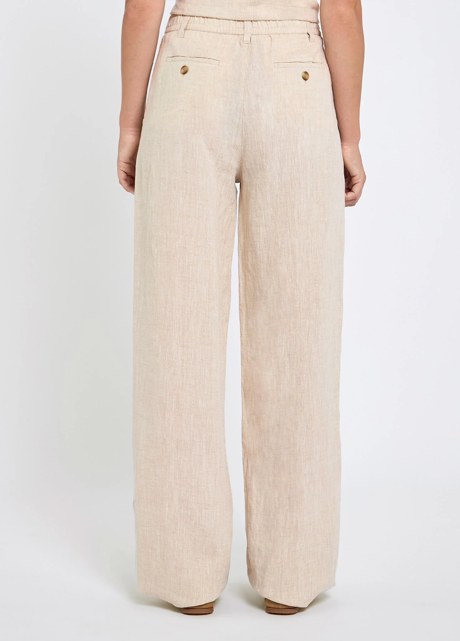 Kelby Women’s Linen Trousers - Oatmeal - Image 5