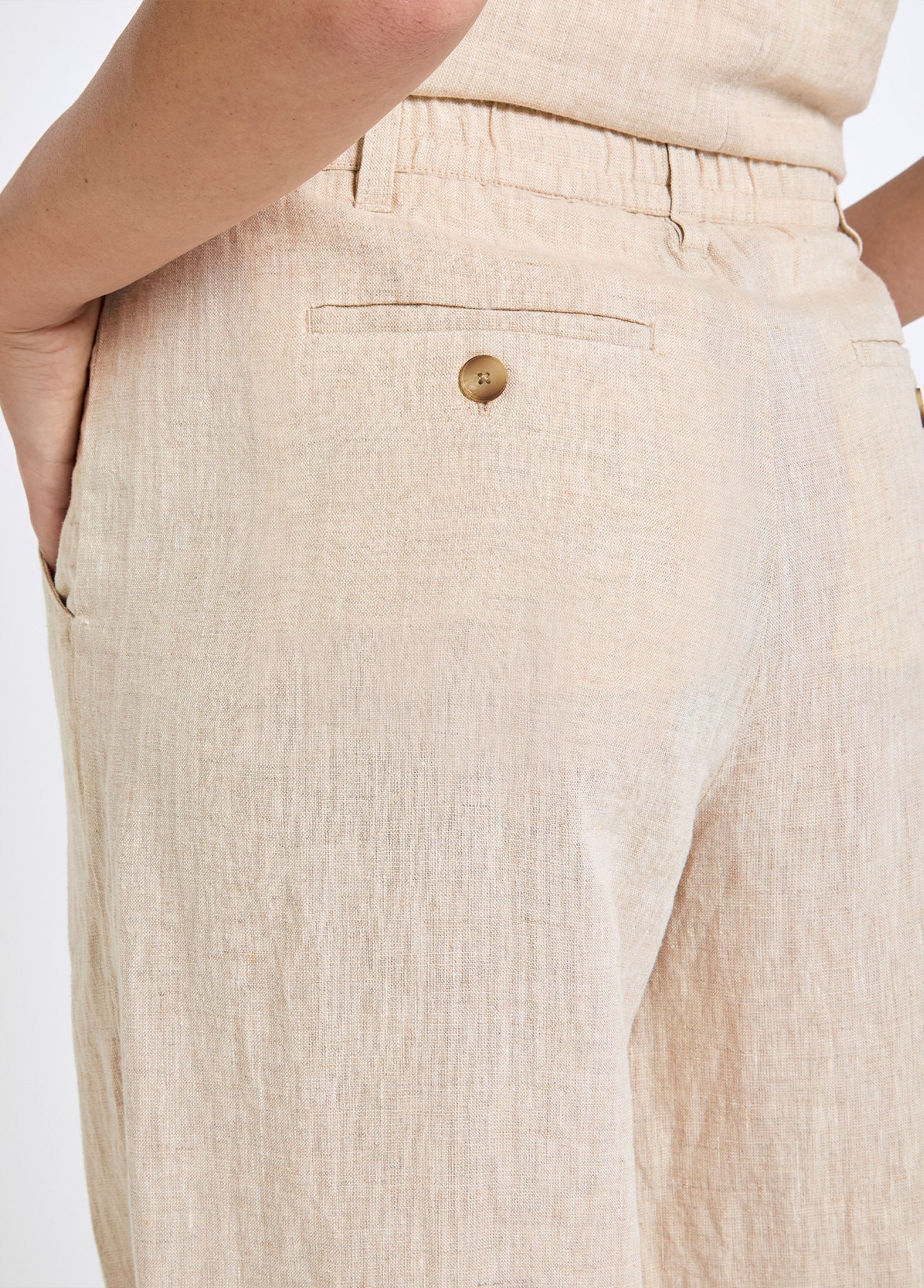 Kelby Women’s Linen Trousers - Oatmeal - Image 7