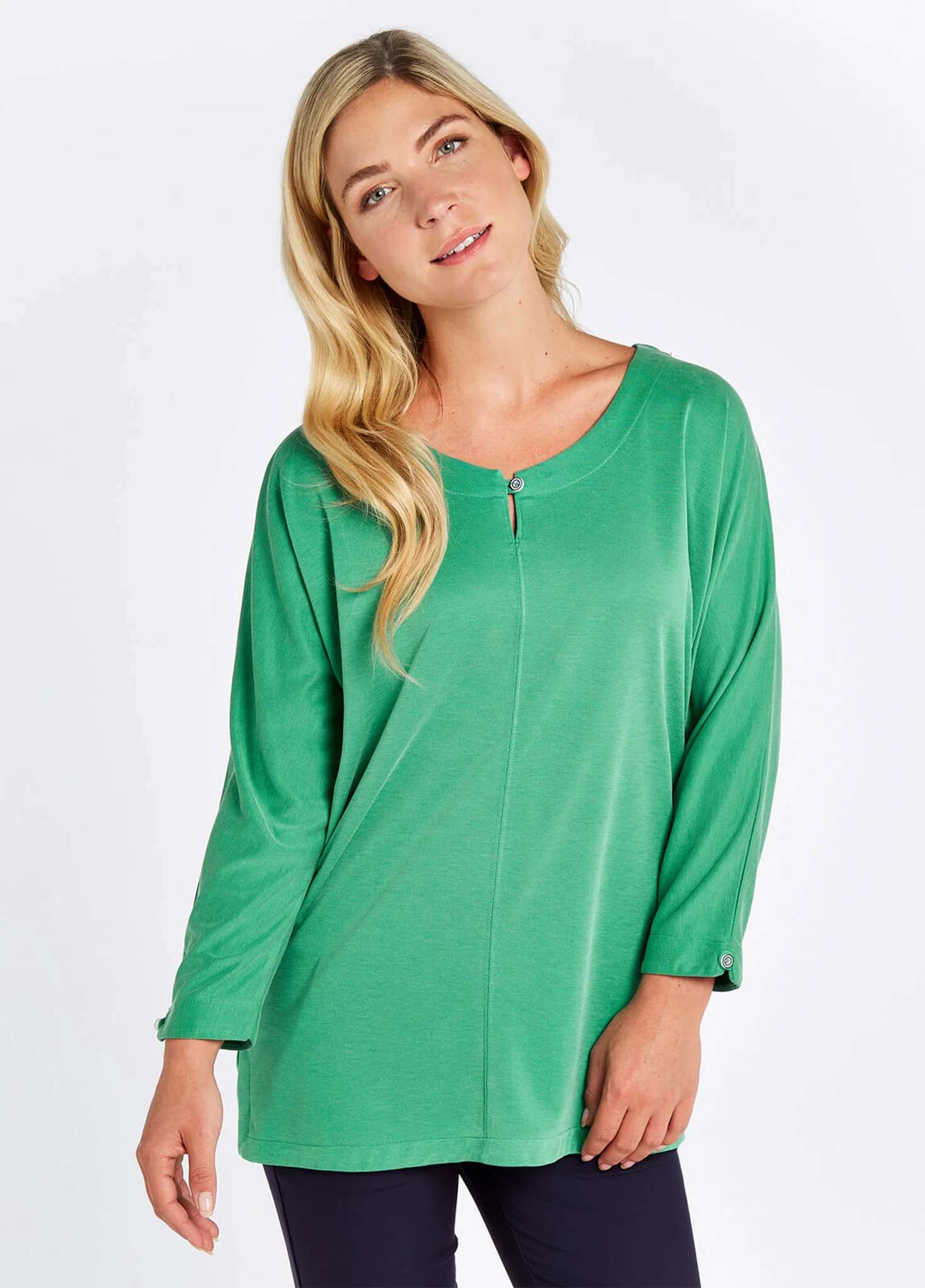 Mountlucas 3/4 sleeve Top - Kelly Green - Image 3