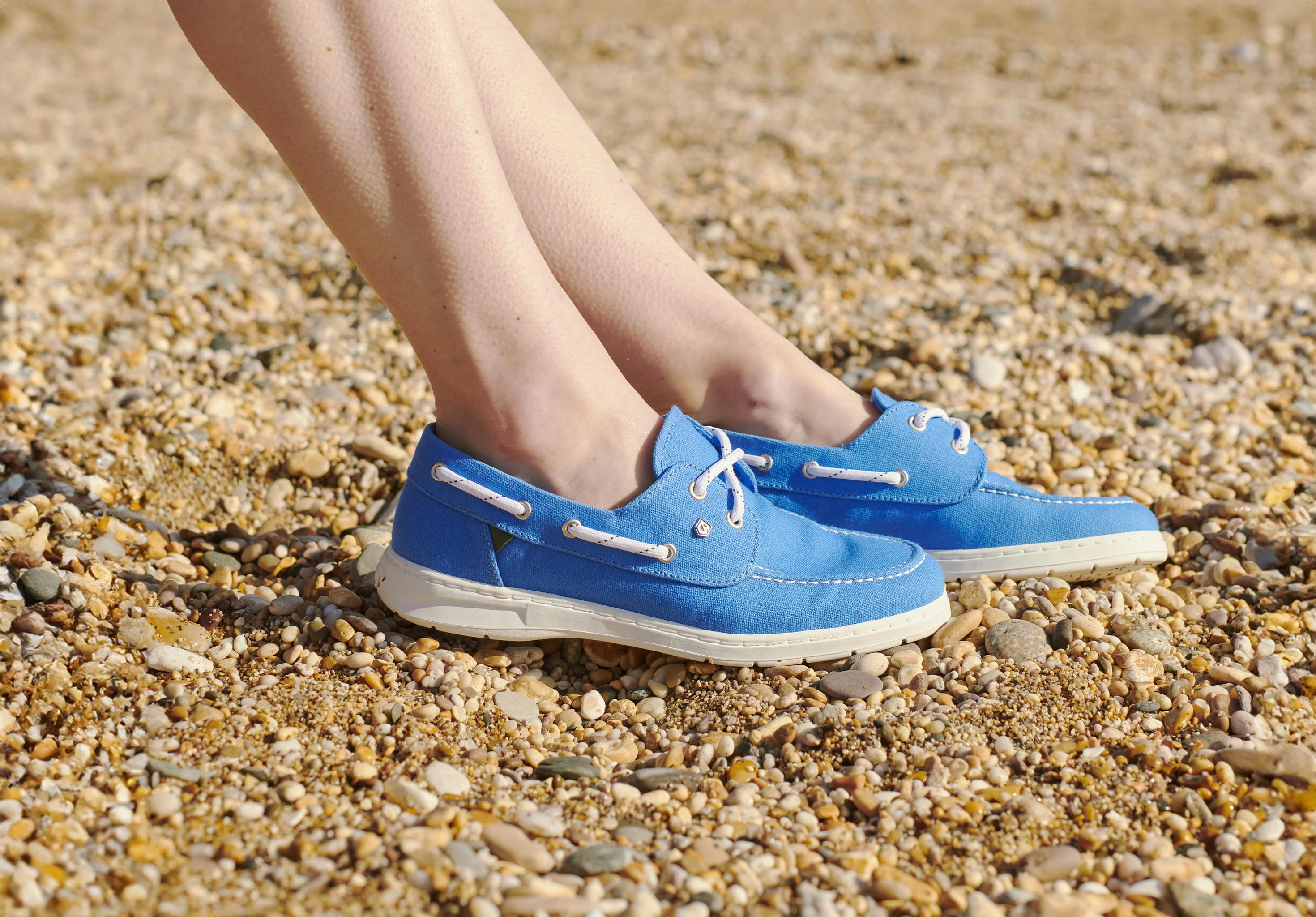 Biarritz Canvas Deck Shoe - Blue Mist - Image 3