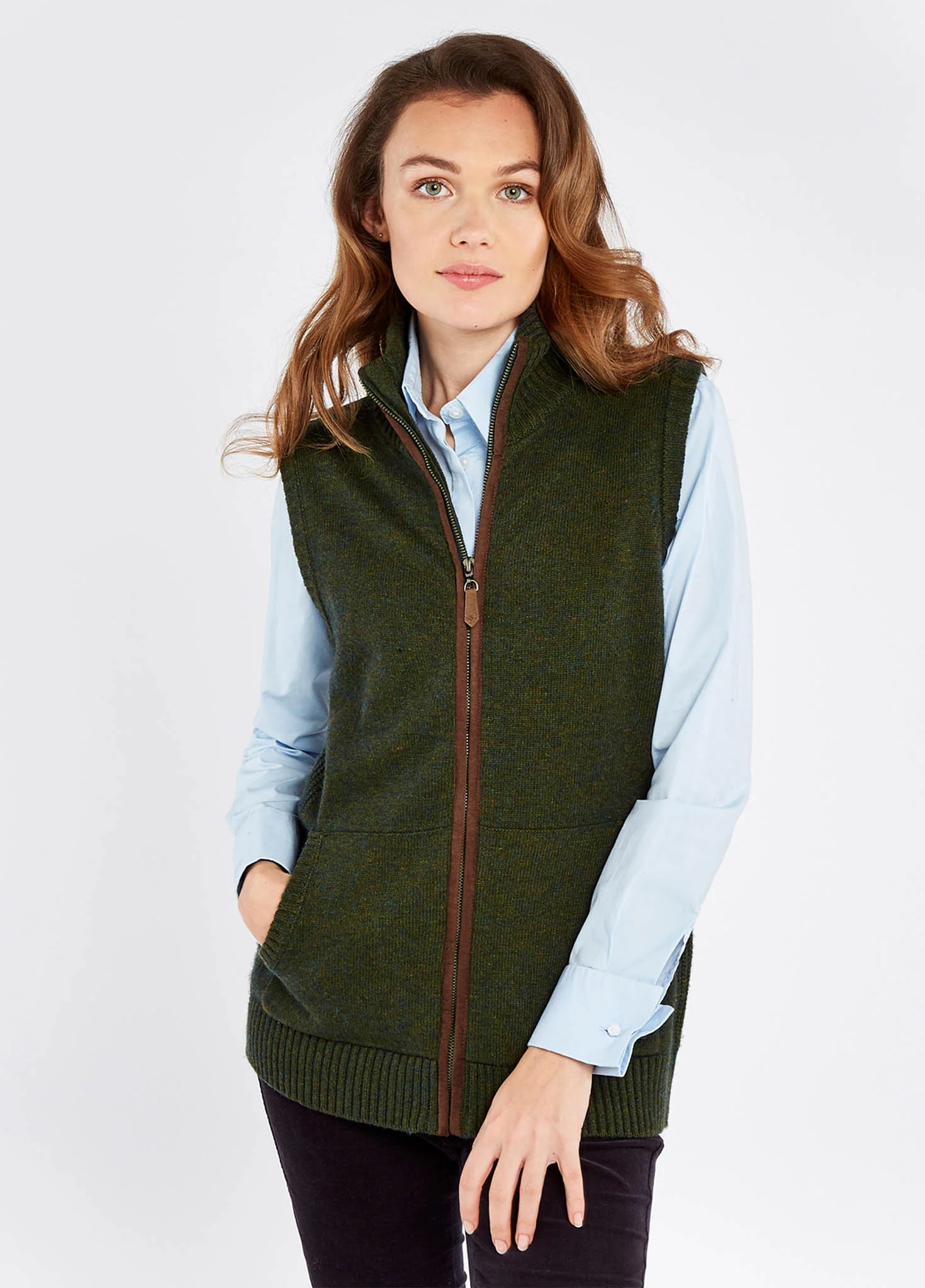 Sheedy Knit Bodywarmer - Olive - Image 3