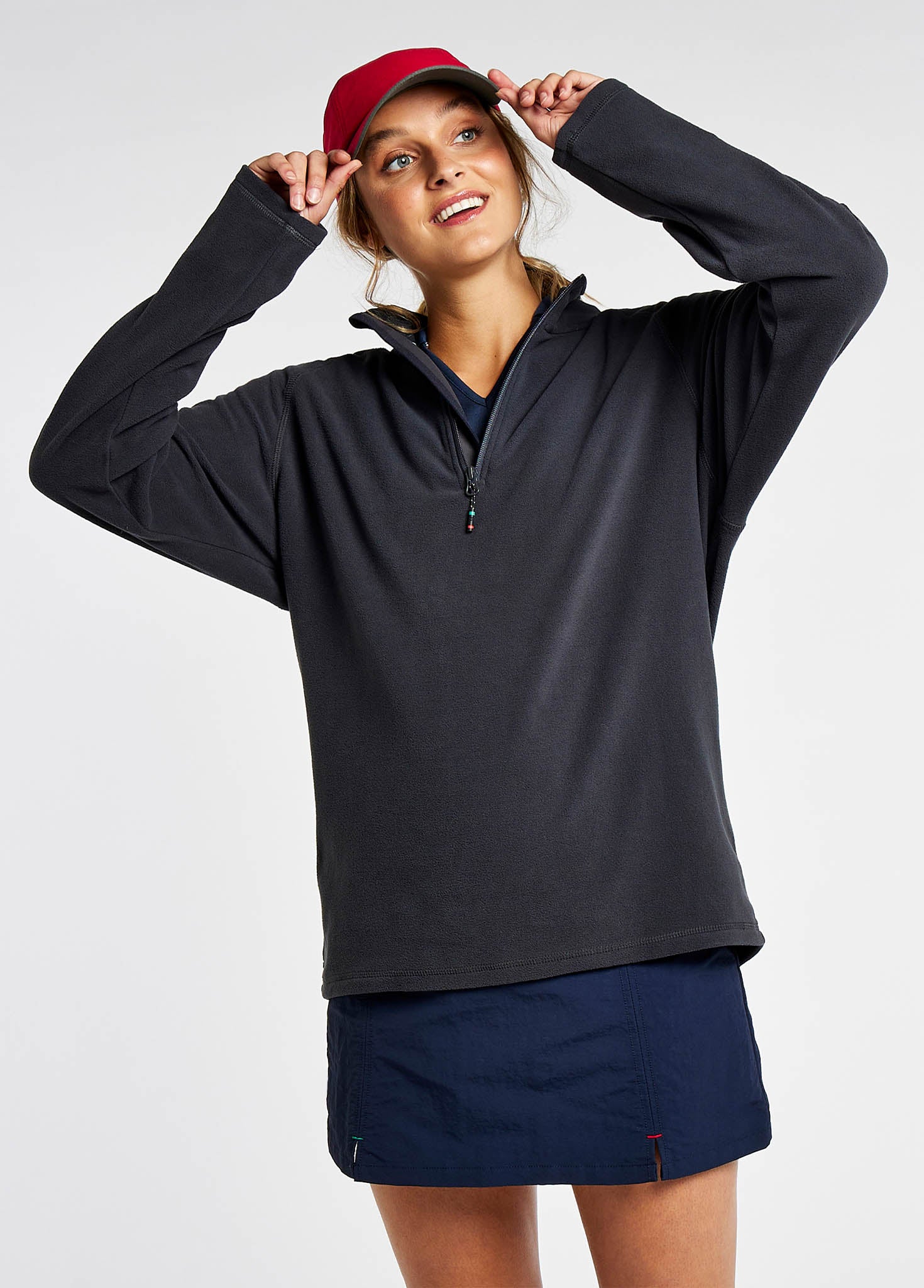 Valencia Ladies Quarter-zip Fleece - Graphite - Image 4