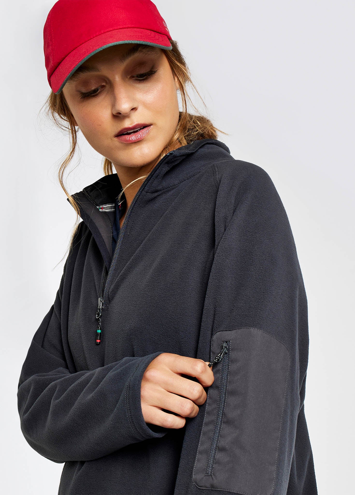 Valencia Ladies Quarter-zip Fleece - Graphite - Image 5