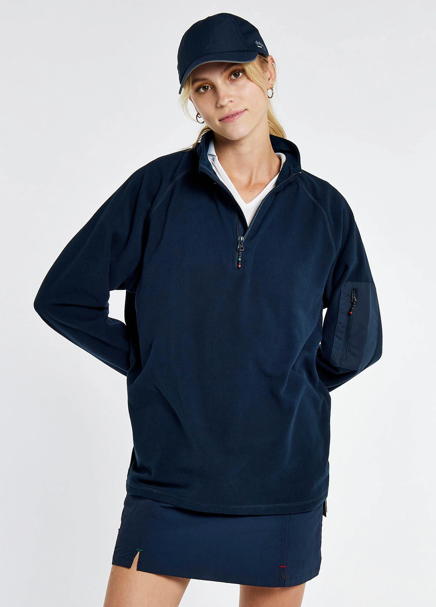 Valencia Ladies Quarter-zip Fleece - Navy - Image 3
