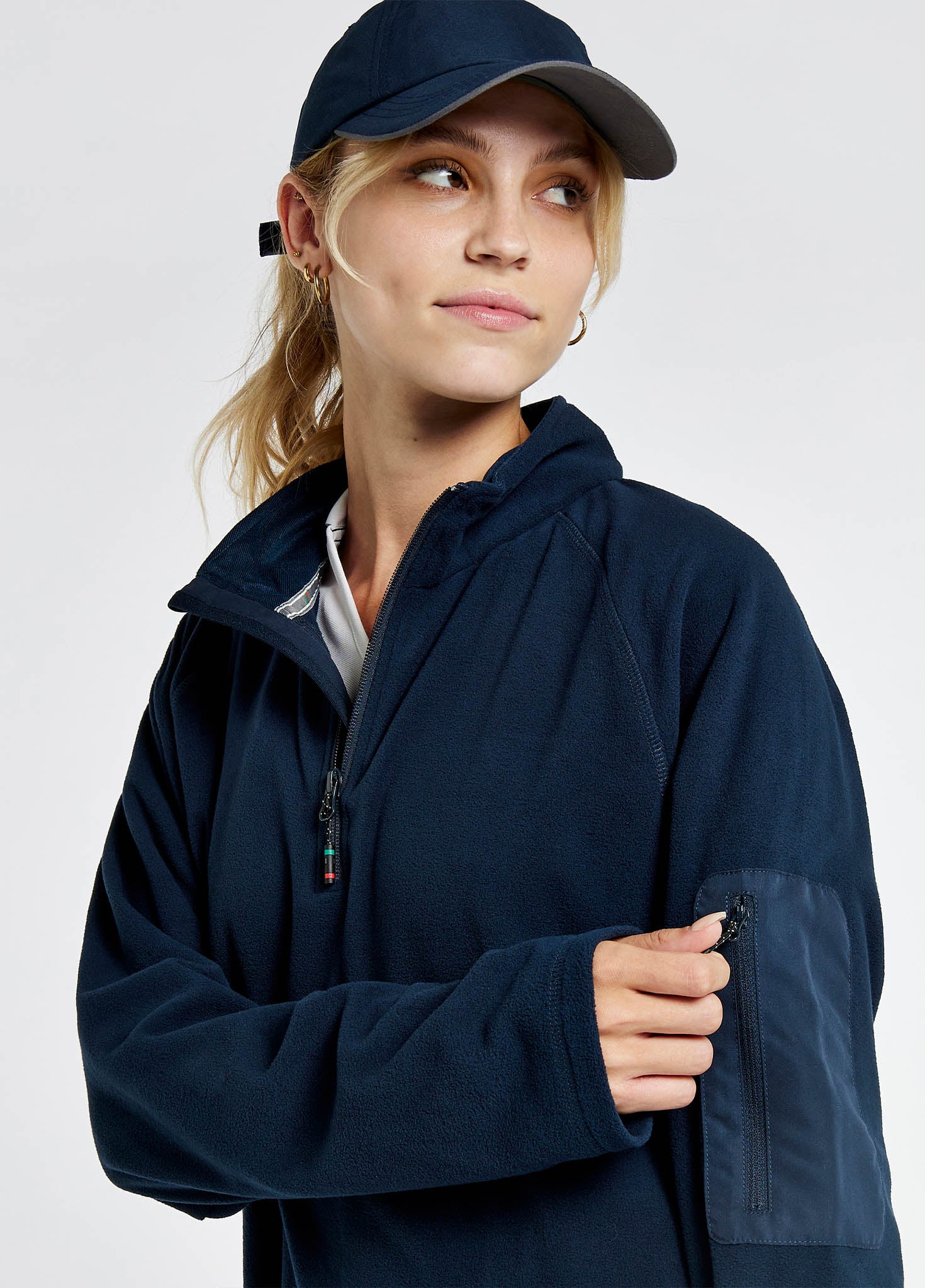 Valencia Ladies Quarter-zip Fleece - Navy - Image 4