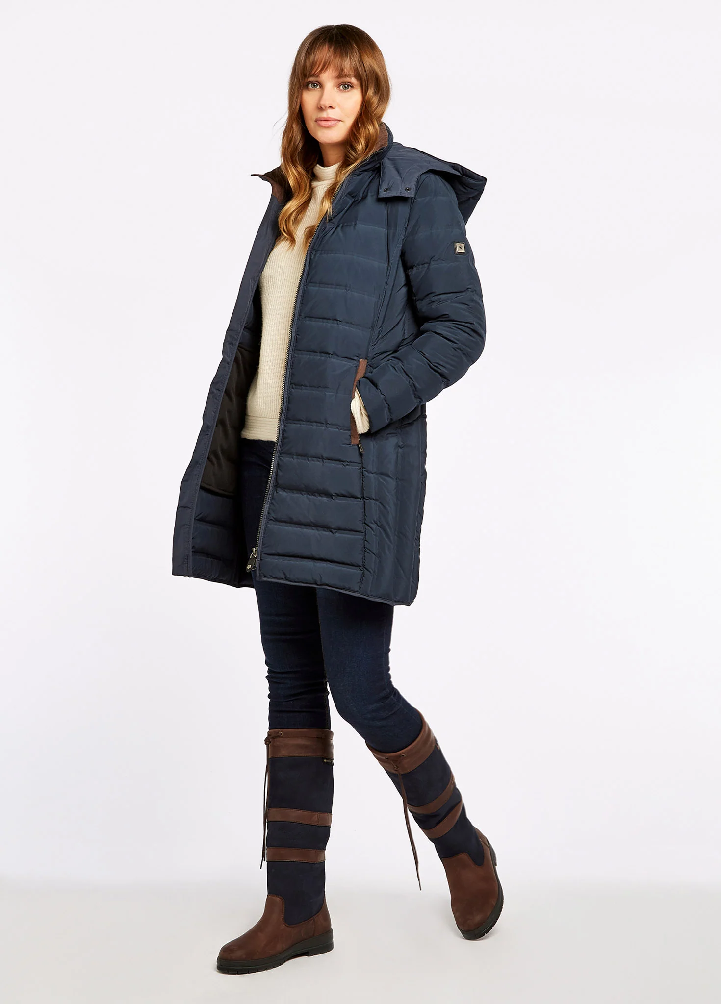 Ballybrophy Quilted Jacket - Navy - Image 3