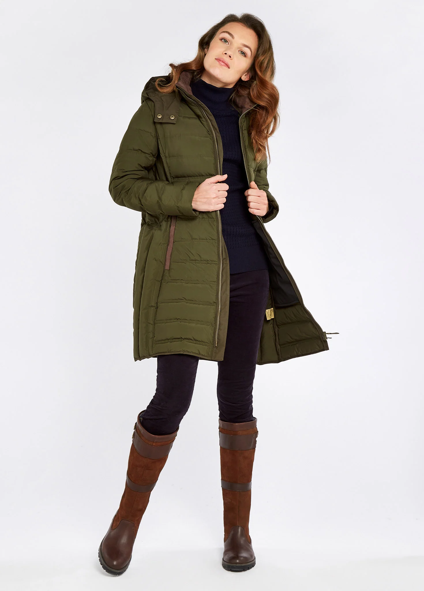 Ballybrophy Quilted Jacket - Olive - Image 3