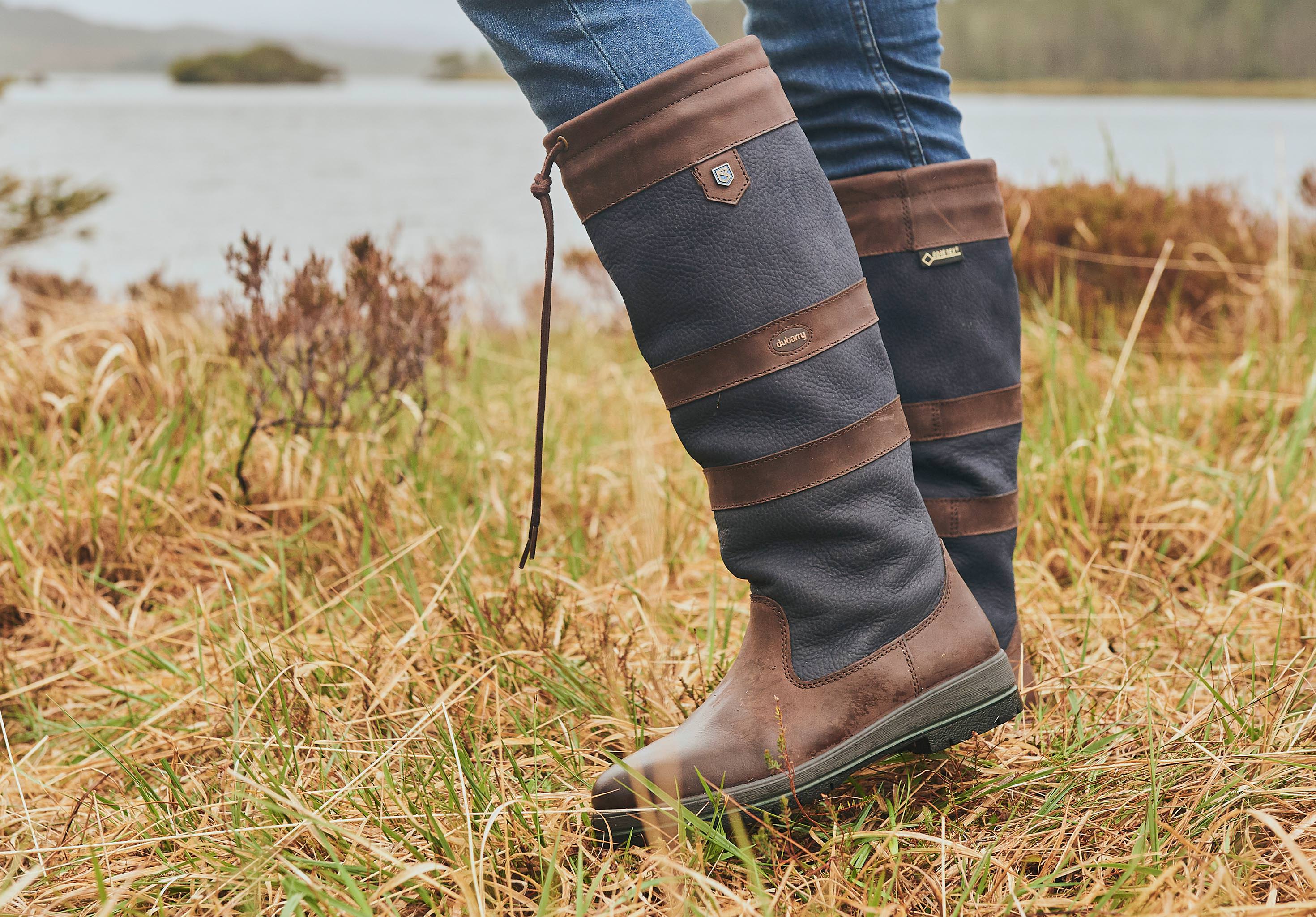 Galway Ladies SlimFit™ Country Boot - Navy/Brown - Image 3
