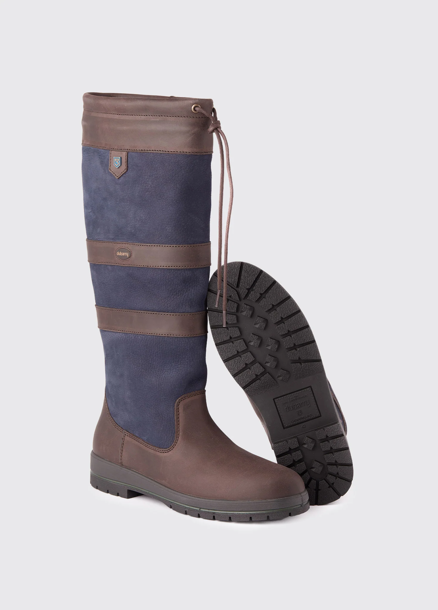 Galway Ladies SlimFit™ Country Boot - Navy/Brown - Image 4