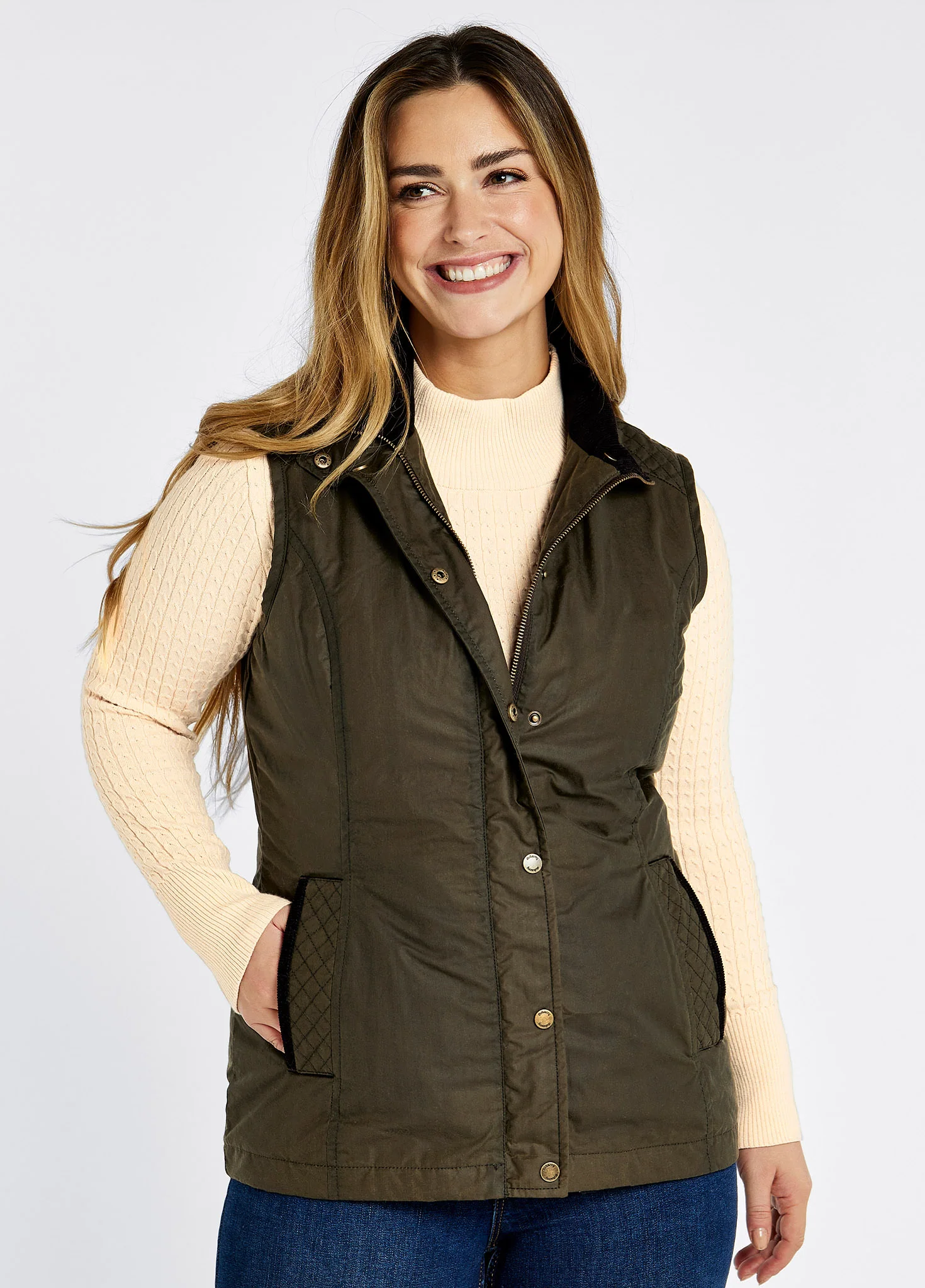 Pakenham Wax Gilet - Pine - Image 3