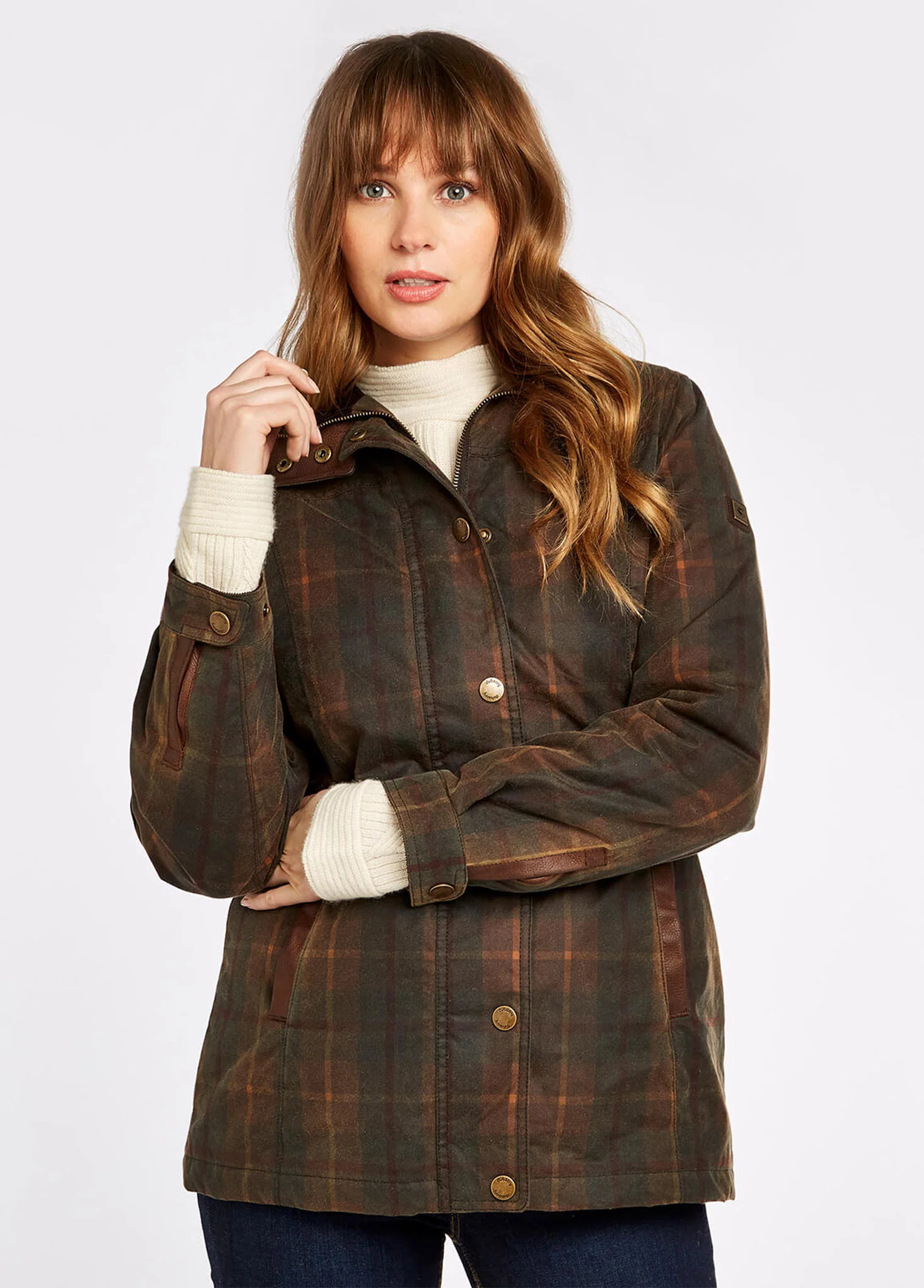 Annestown Wax Jacket - Hunter Brown - Image 3