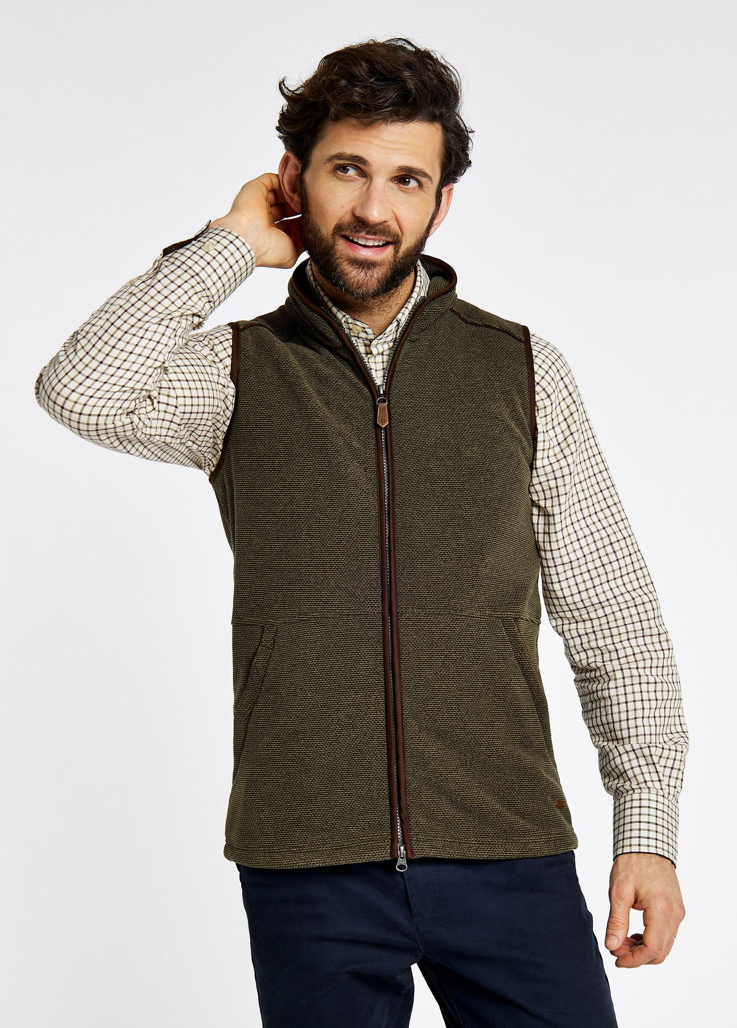 Lifford Fleece Gilet - Olive - Image 3