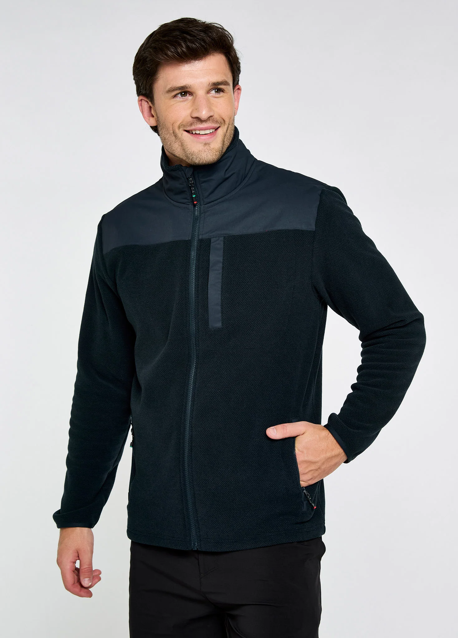 Lucia Men's Fleece Jacket - Navy - Image 3