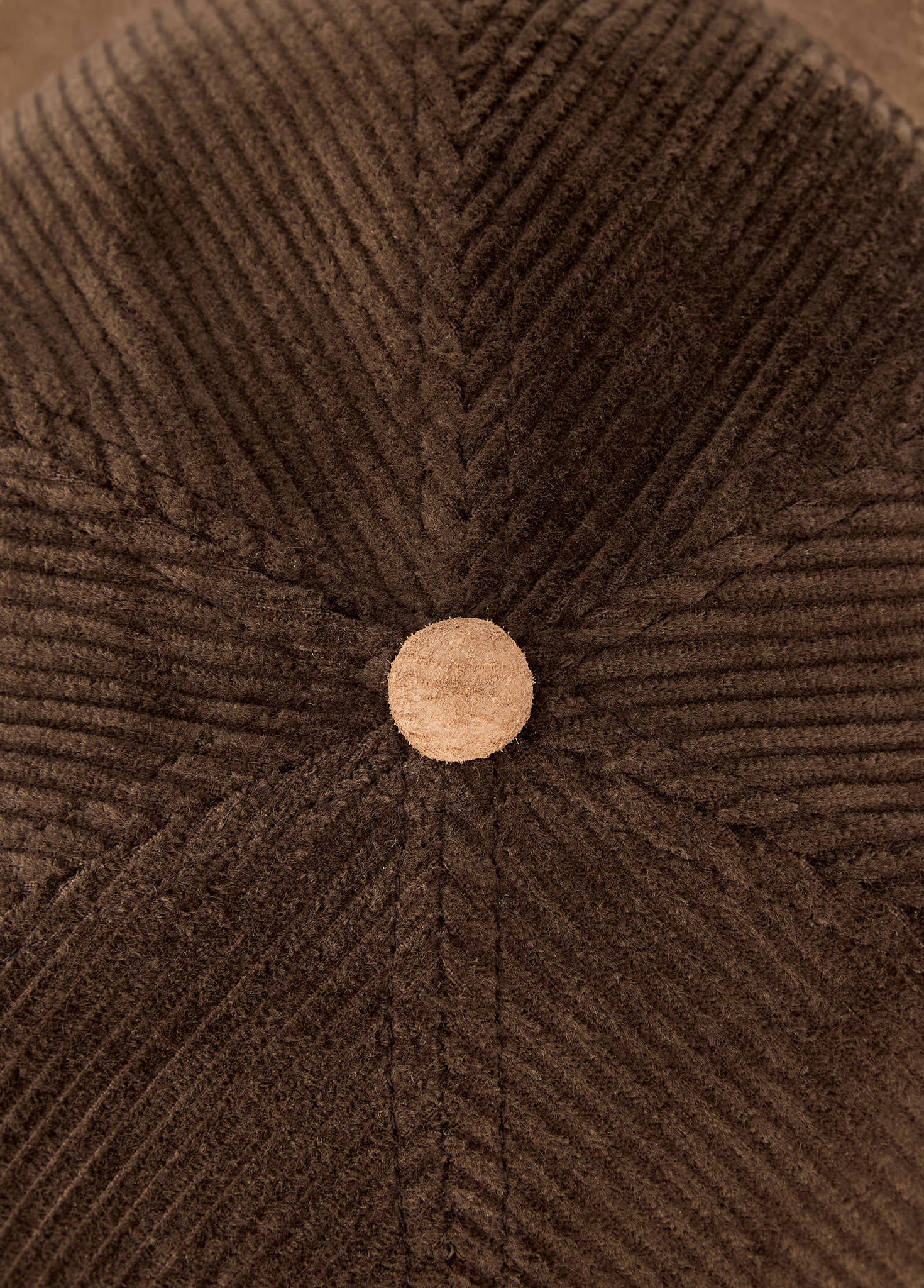 Marino Corduroy baseball cap - Walnut - Image 5