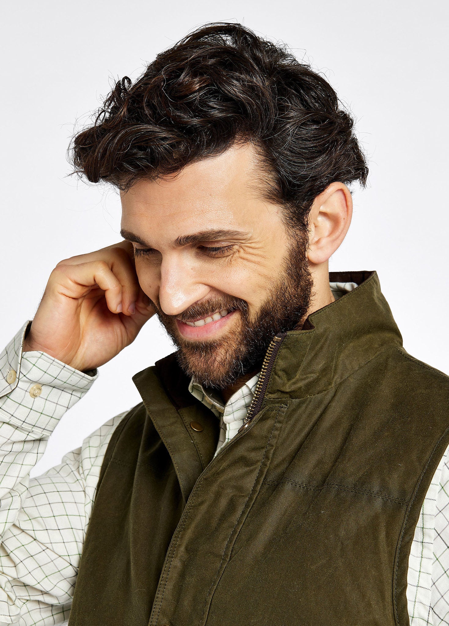 Mayfly Men's Wax Gilet - Fennel - Image 4