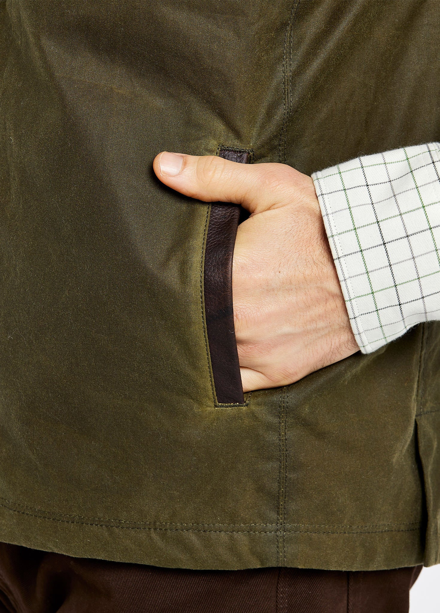 Mayfly Men's Wax Gilet - Fennel - Image 6