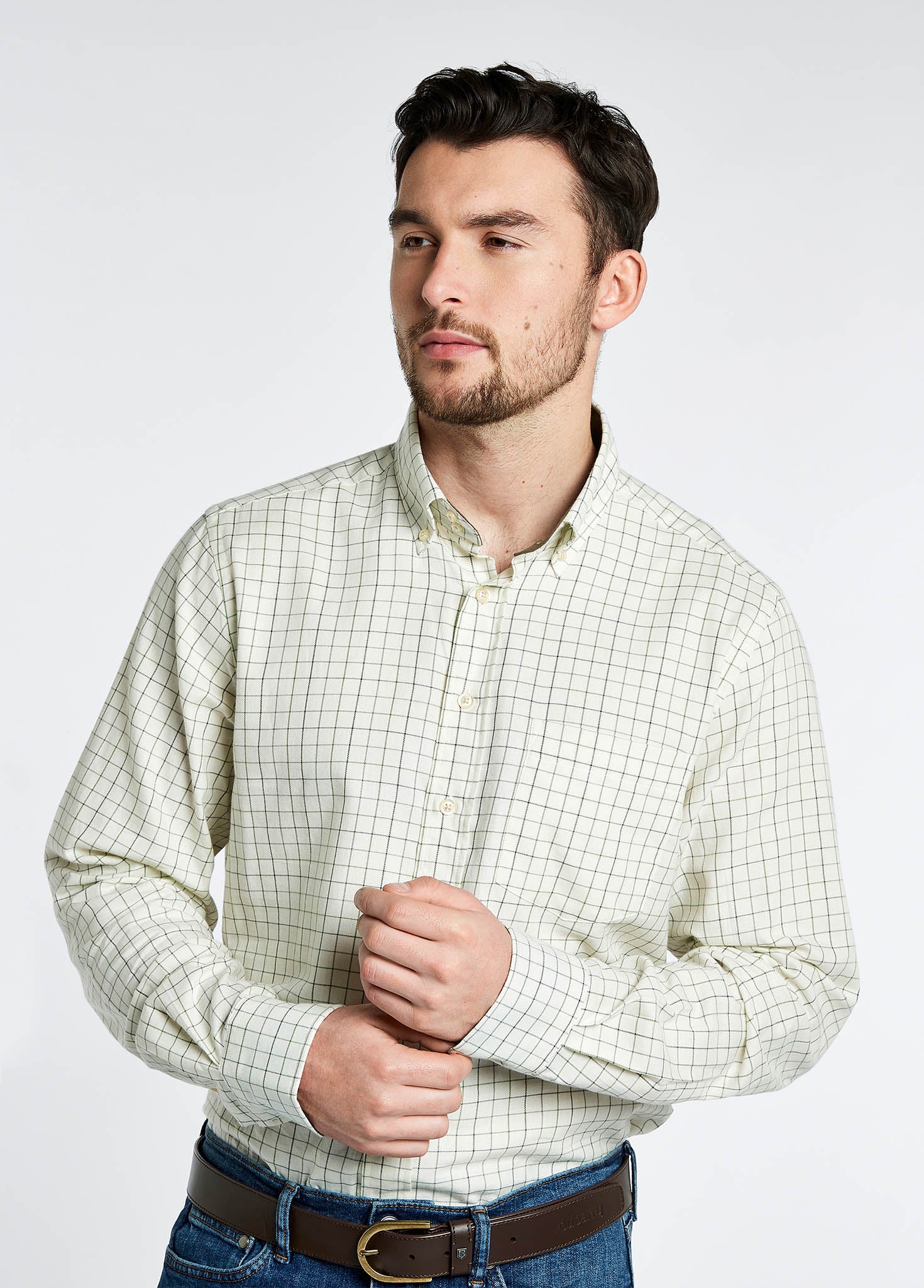 Hollymount Check Shirt - Verdigris - Image 4