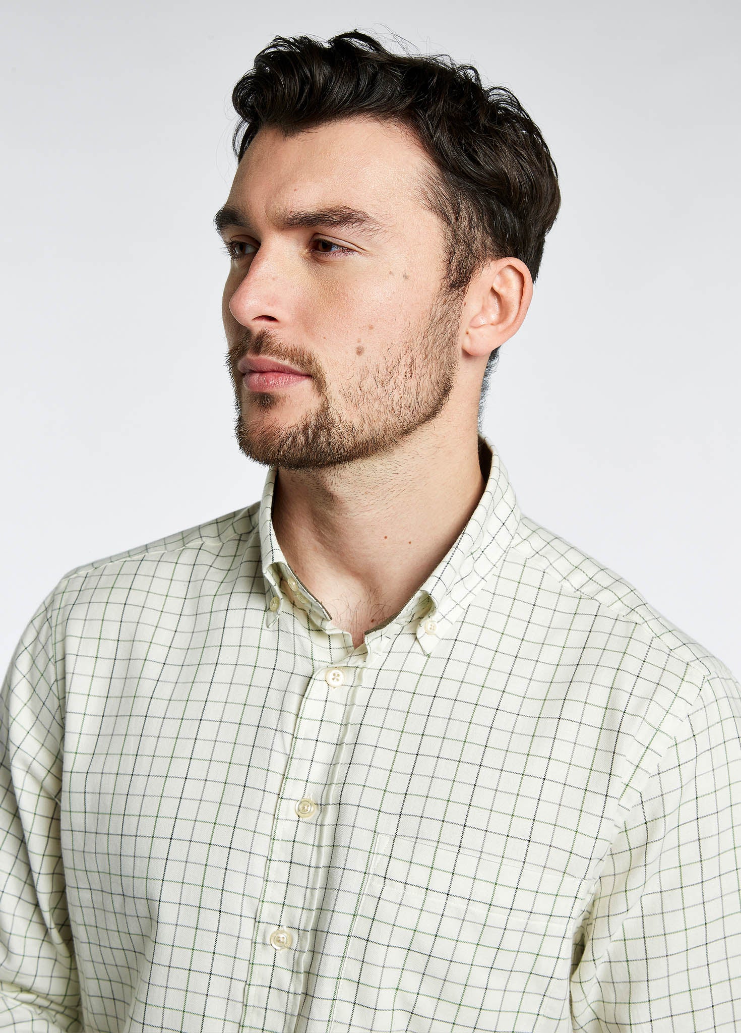 Hollymount Check Shirt - Verdigris - Image 5