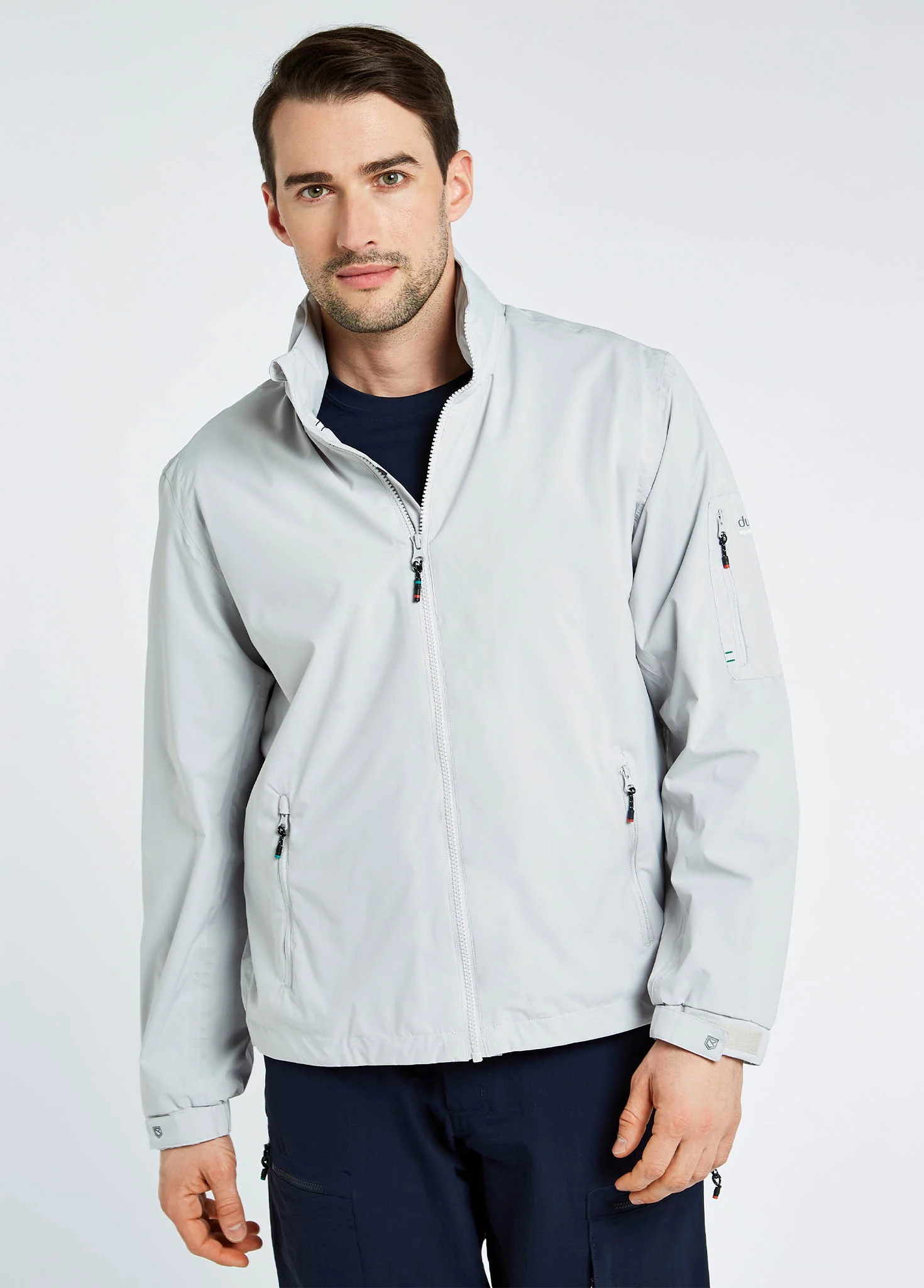 Croatia Men's Fleece-lined Crew Jacket - Platinum - Image 4