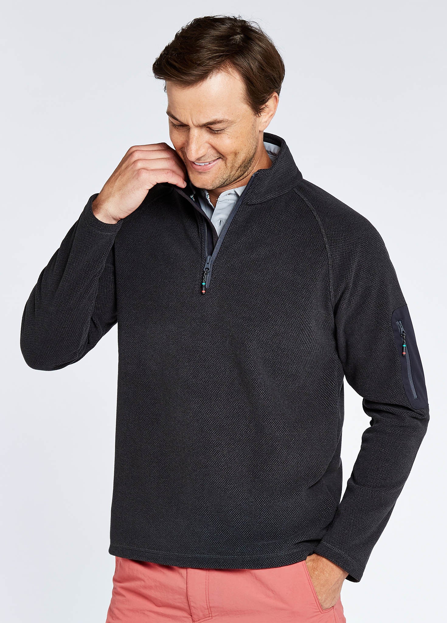 Monaco Mens Quarter-zip Fleece - Graphite - Image 3
