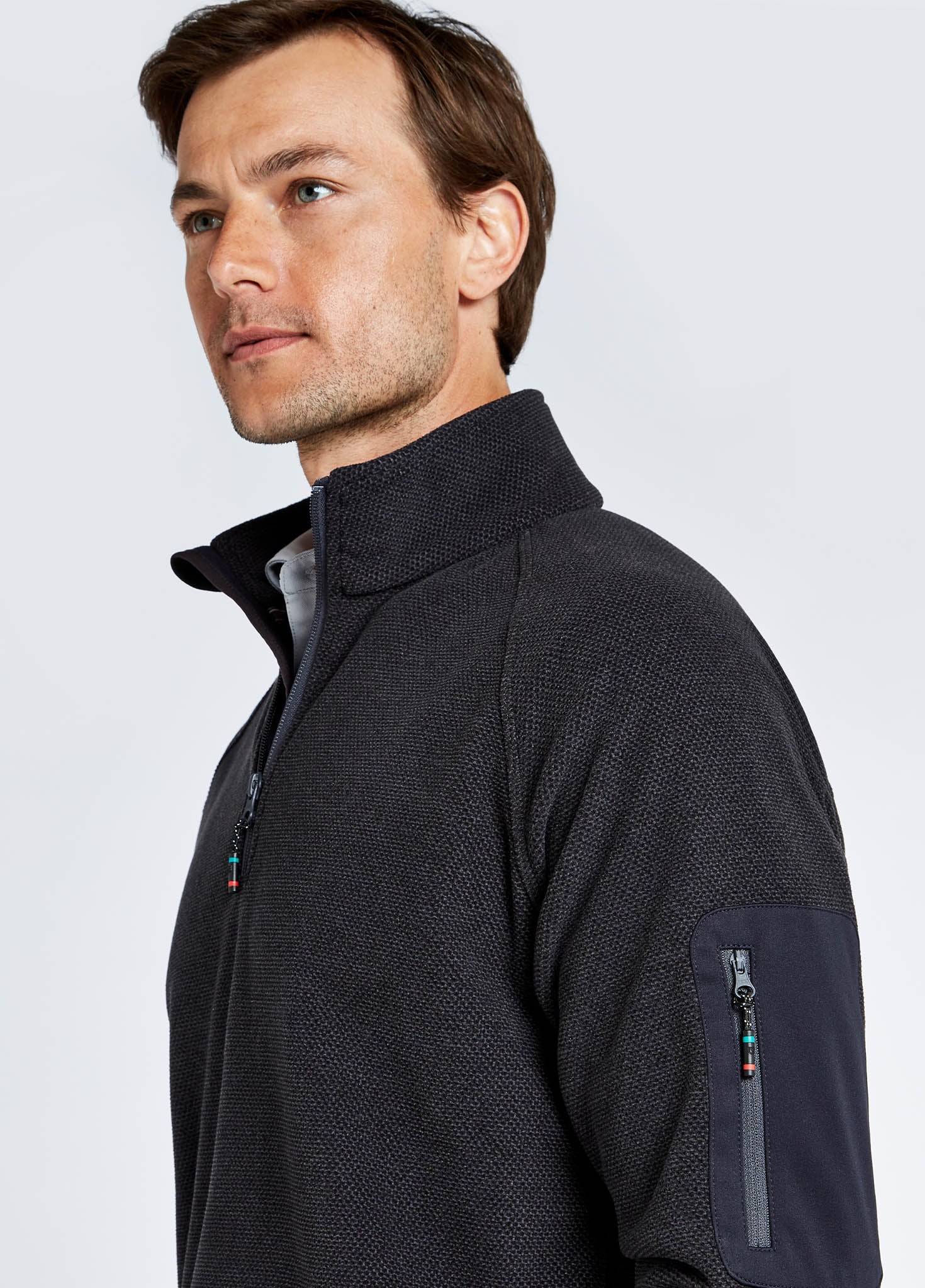 Monaco Mens Quarter-zip Fleece - Graphite - Image 4
