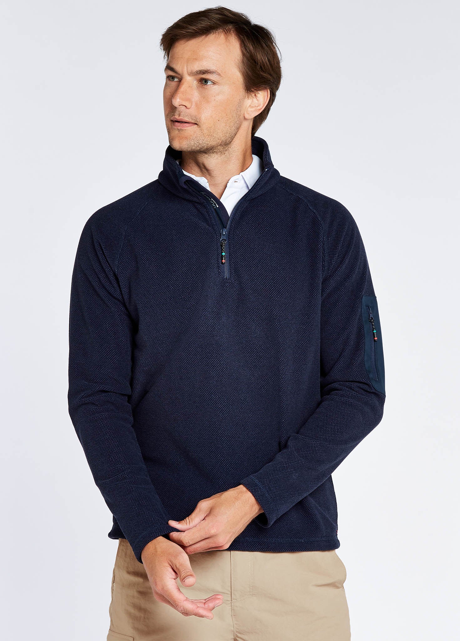 Monaco Mens Quarter-zip Fleece - Navy - Image 3