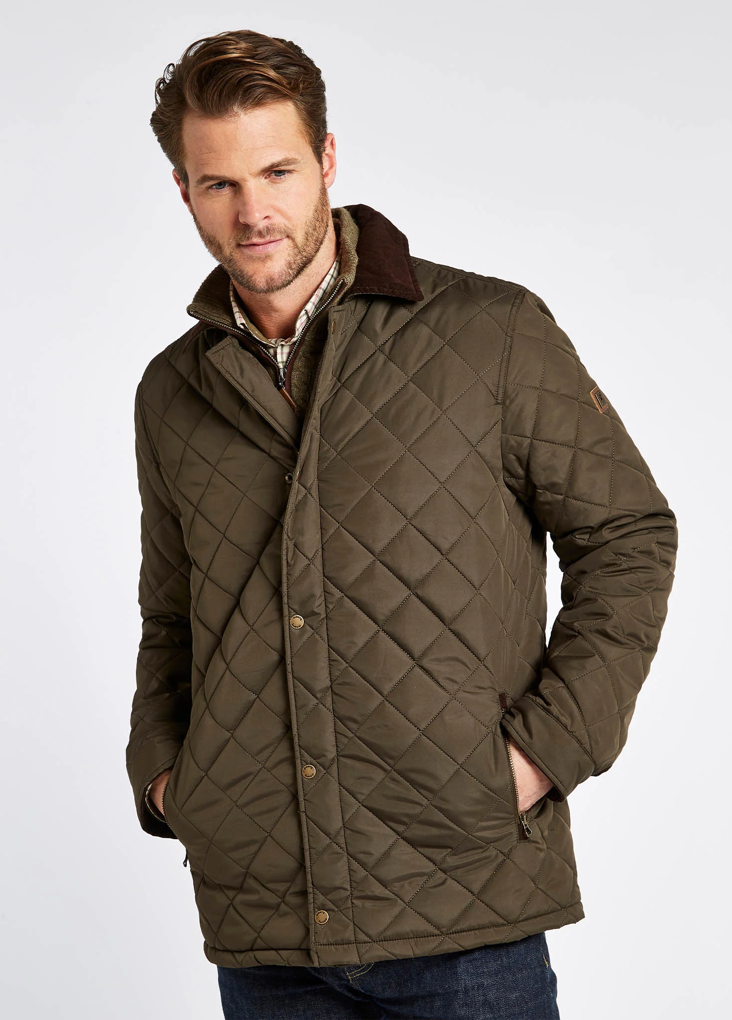 Mountusher Quilted Jacket - Olive - Image 4