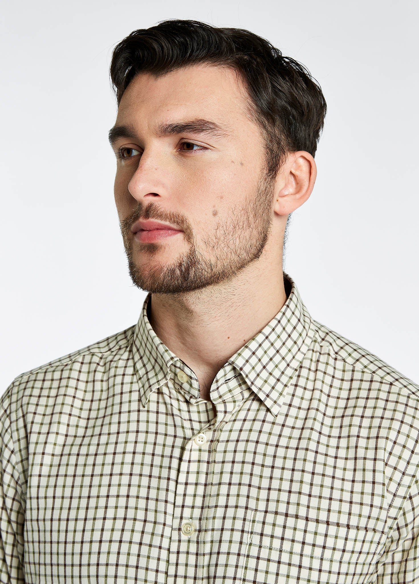 Connell Tattersall Check Shirt - Mahogany - Image 5
