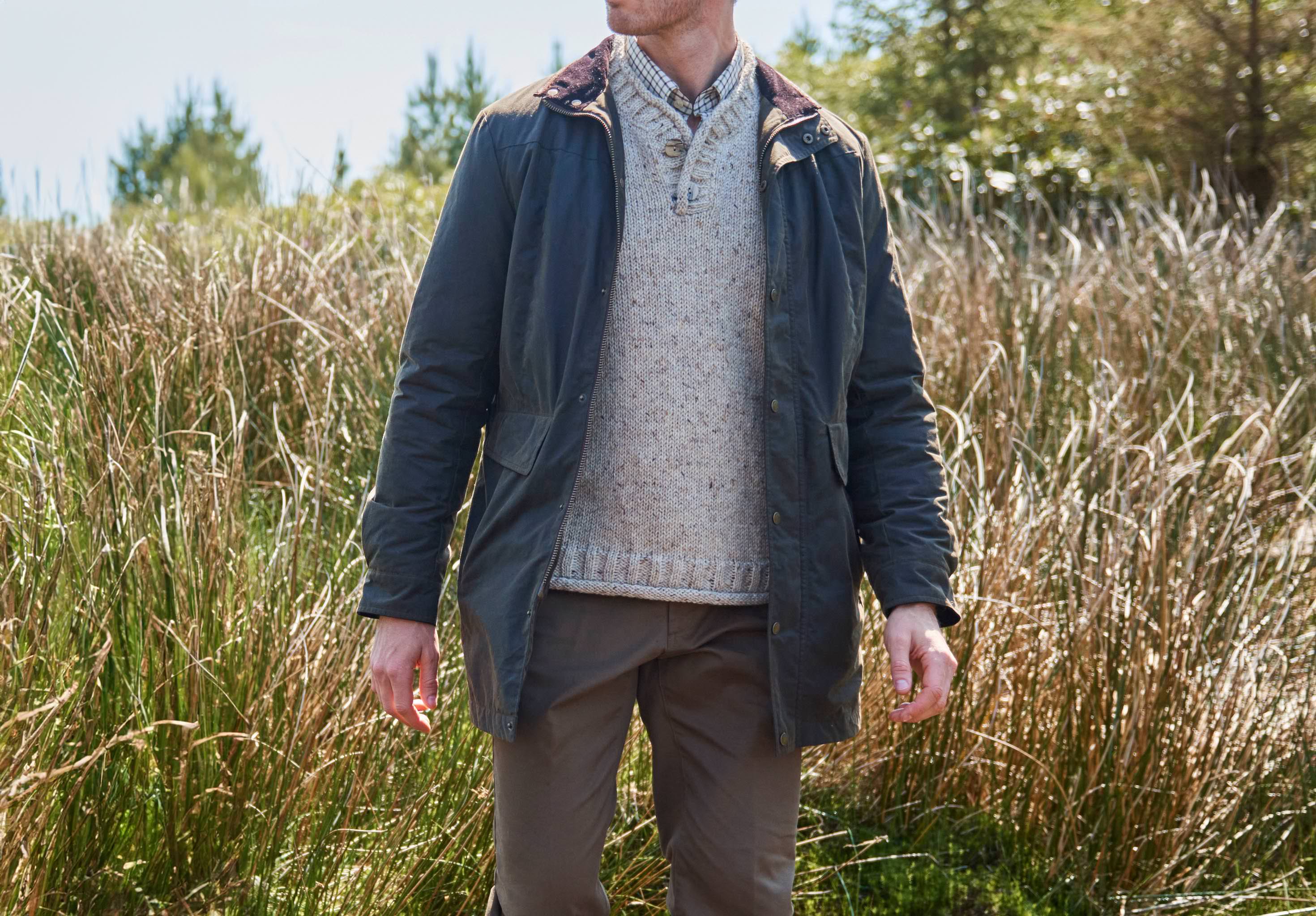 Chalkhill Wax Jacket - Olive - Image 3