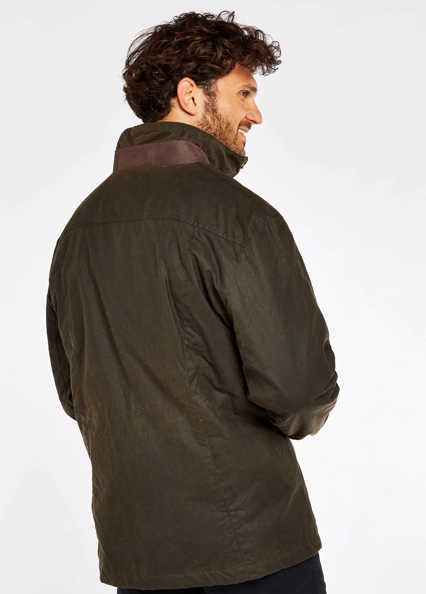 Carrickfergus Waxed Jacket - Olive - Image 5
