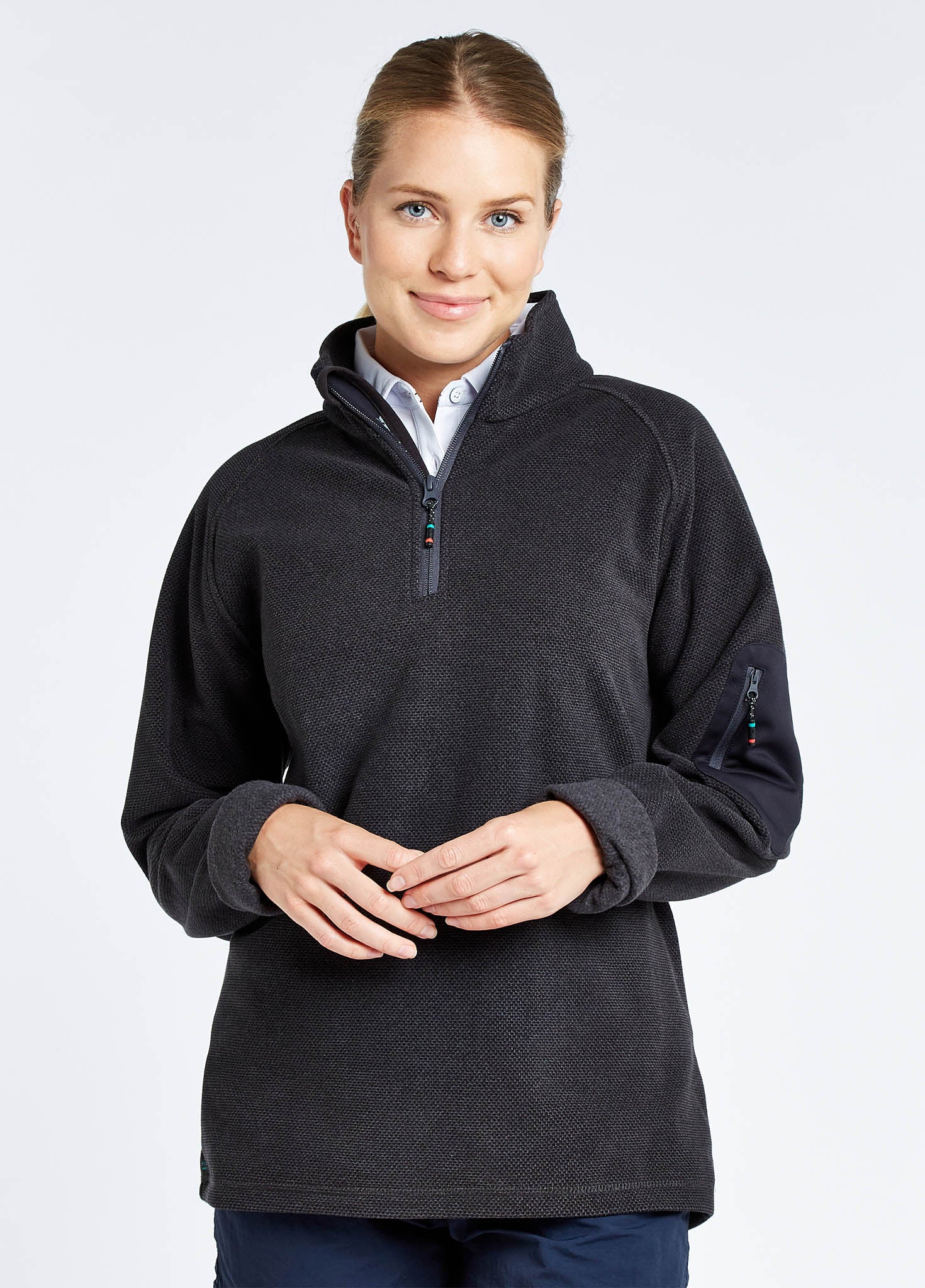 Monaco Ladies Quarter-zip Fleece - Graphite - Image 3