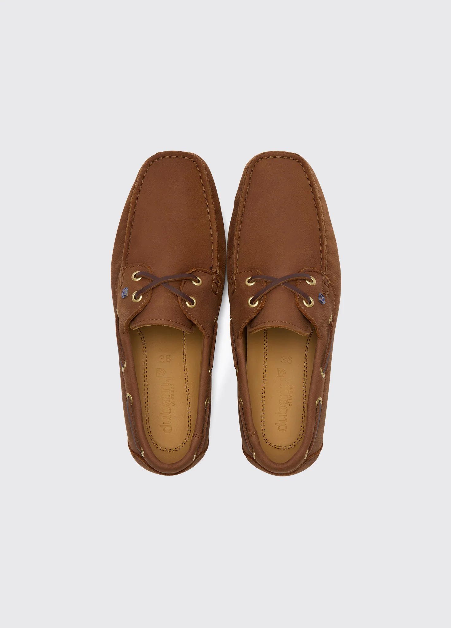 Neptune Ladies Soft Leather Deck Shoe - Caramel - Image 5