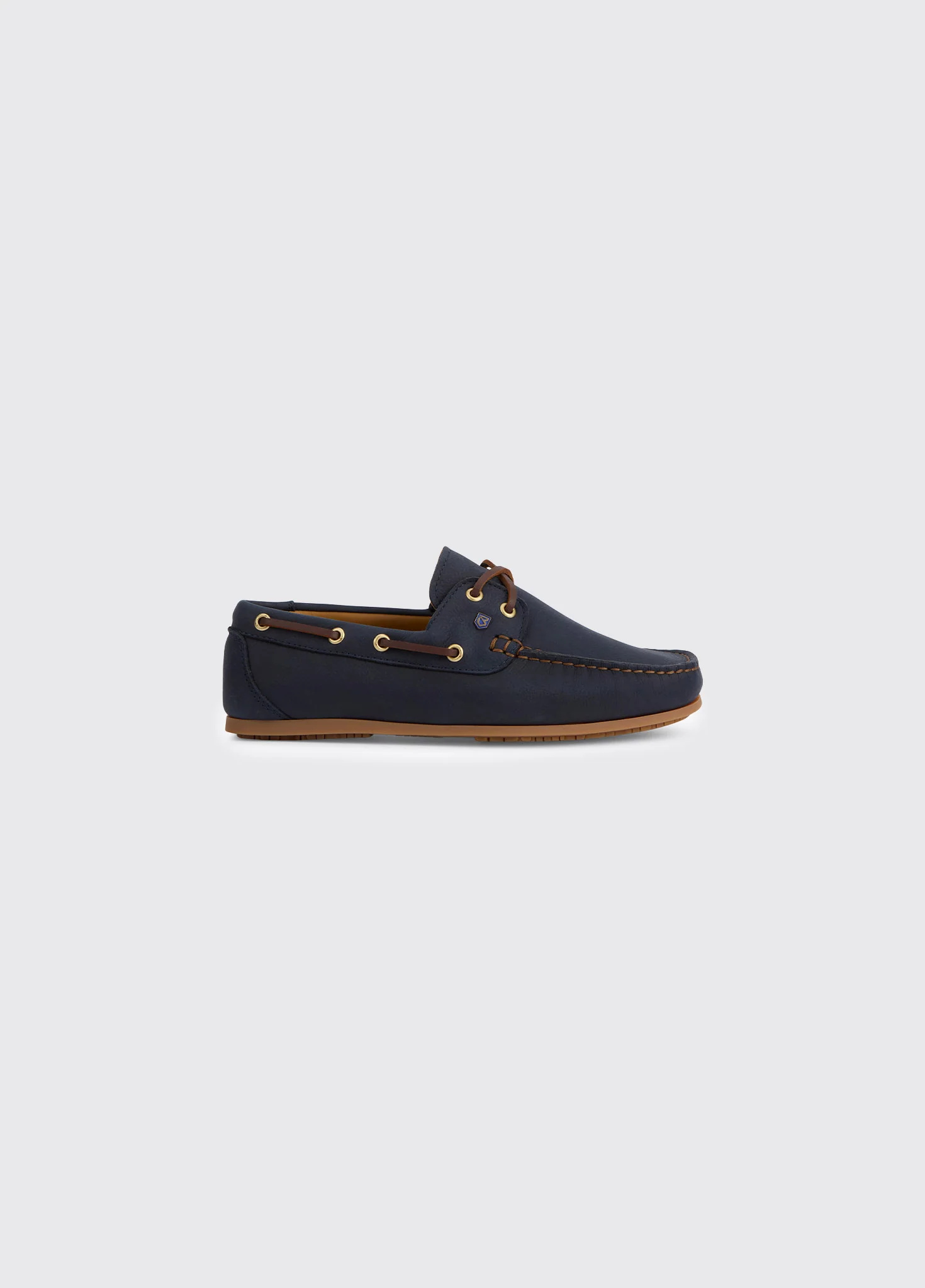 Neptune Ladies Soft Leather Deck Shoe - Navy - Image 3