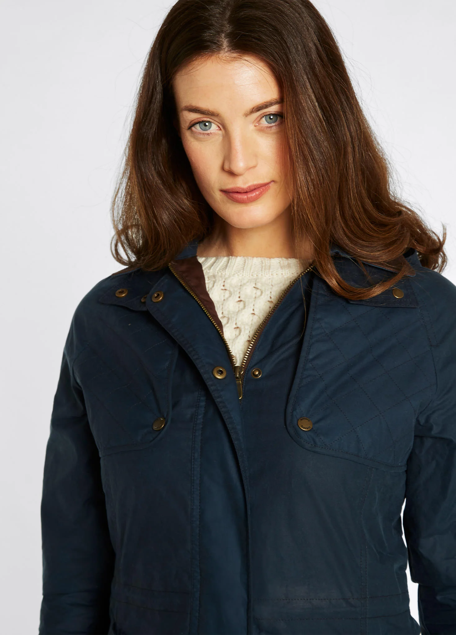 Radford Ladies Wax Jacket - Storm Blue - Image 6