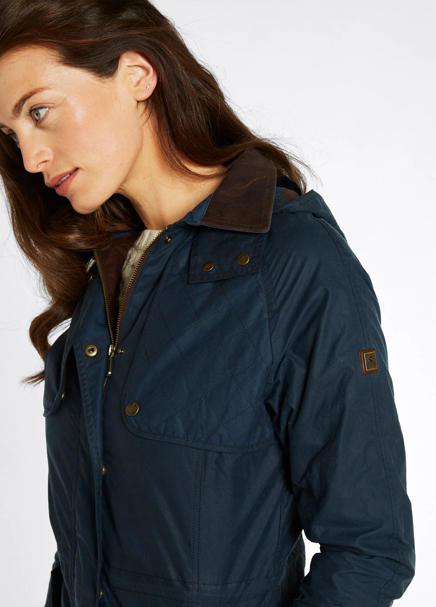 Radford Ladies Wax Jacket - Storm Blue - Image 7