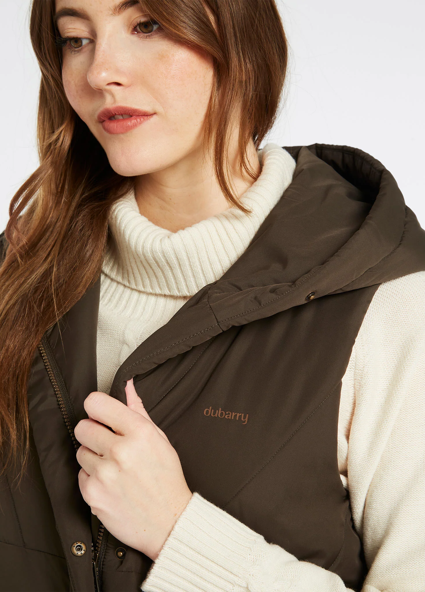 Ryan Women’s Hooded Gilet - Olive - Image 6