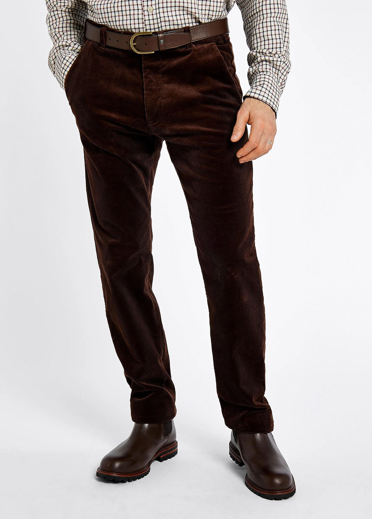 Stride Men's Corduroy Trousers 32in inseam - Brown - Image 4