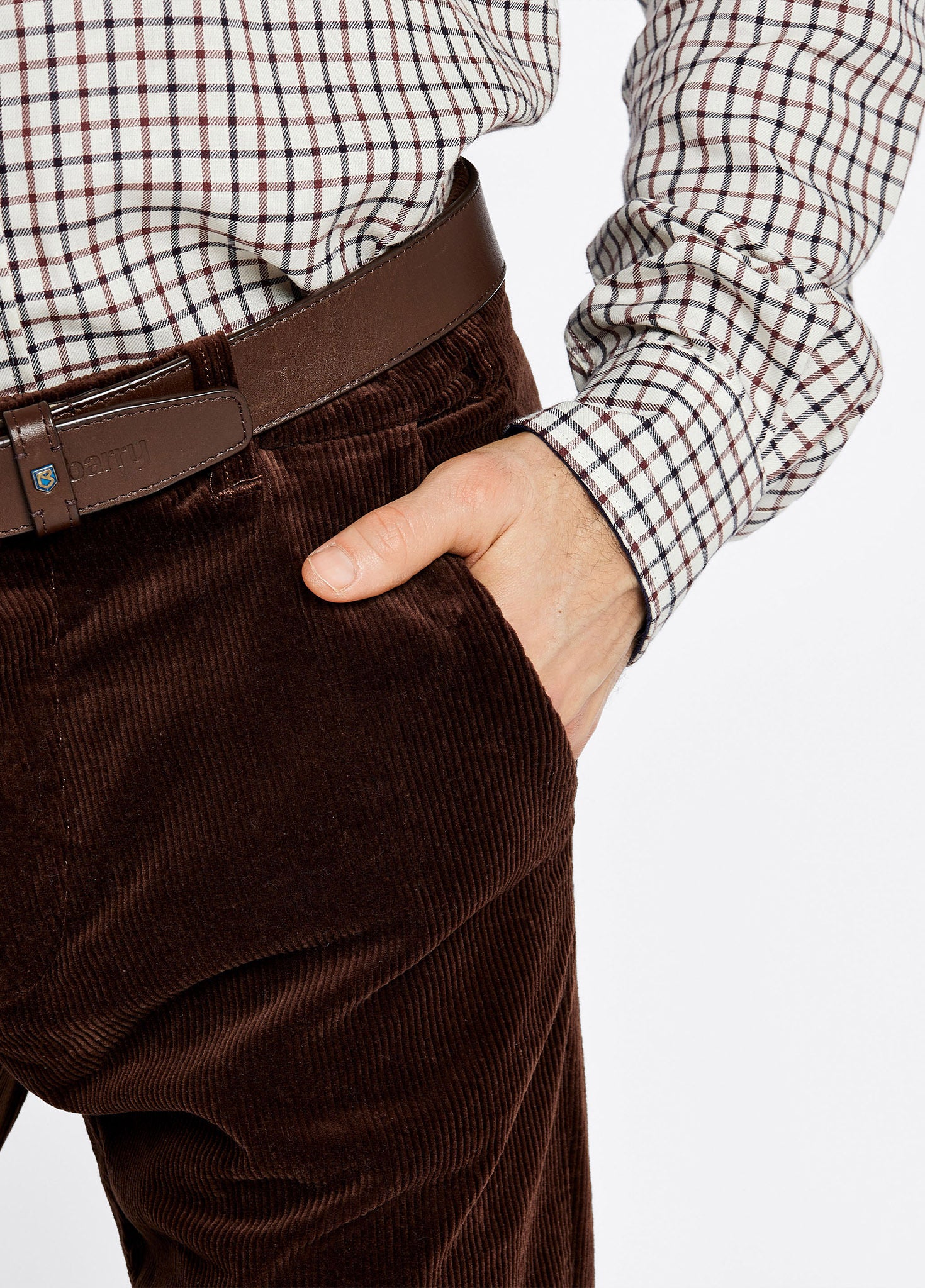 Stride Men's Corduroy Trousers 32in inseam - Brown - Image 6