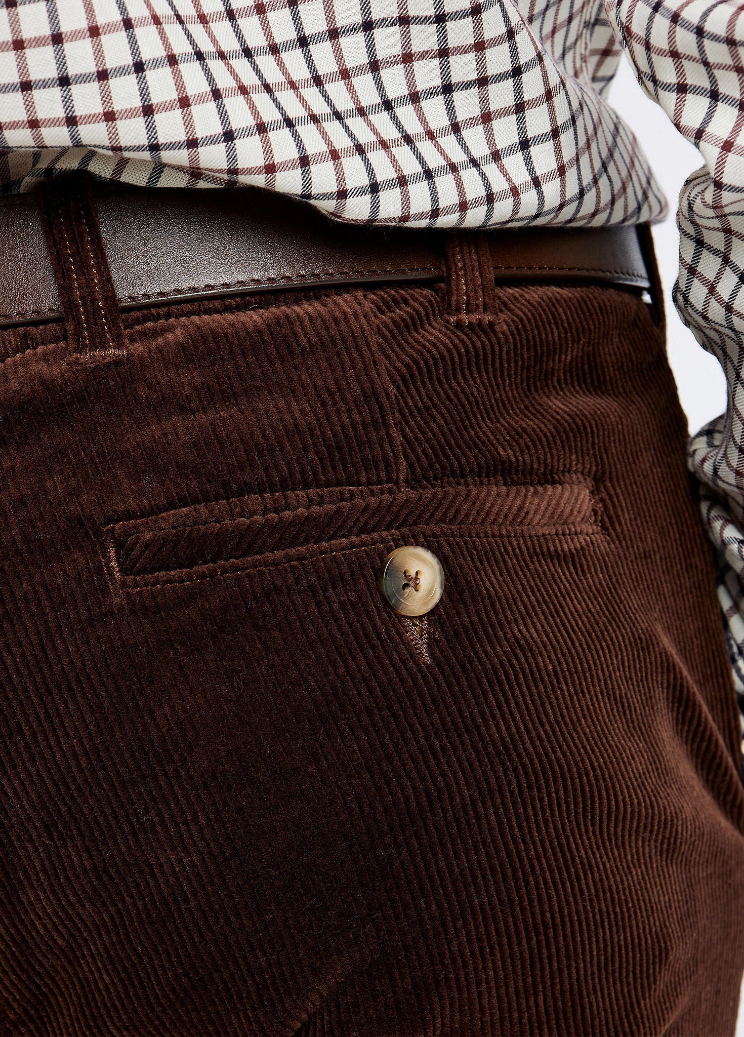 Stride Men's Corduroy Trousers 32in inseam - Brown - Image 7