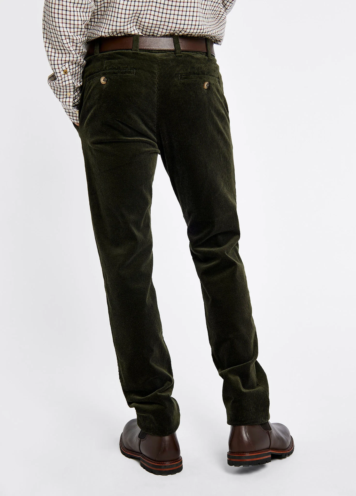 Stride Men's Corduroy Trousers 32in inseam - Olive - Image 5