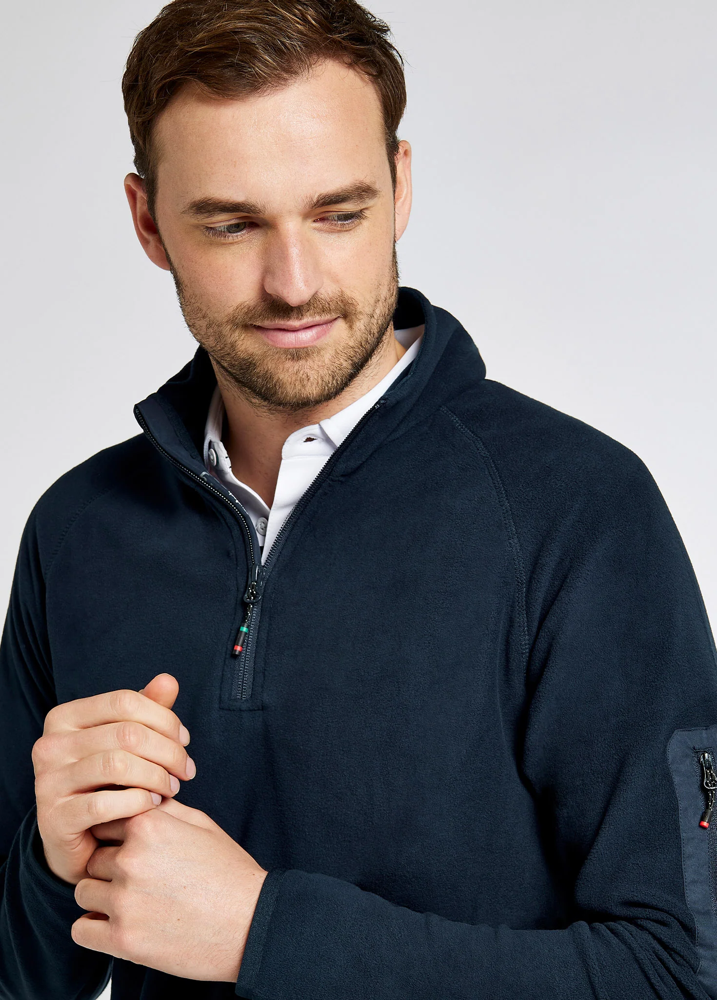 Valencia Mens Quarter-zip Fleece - Navy - Image 5
